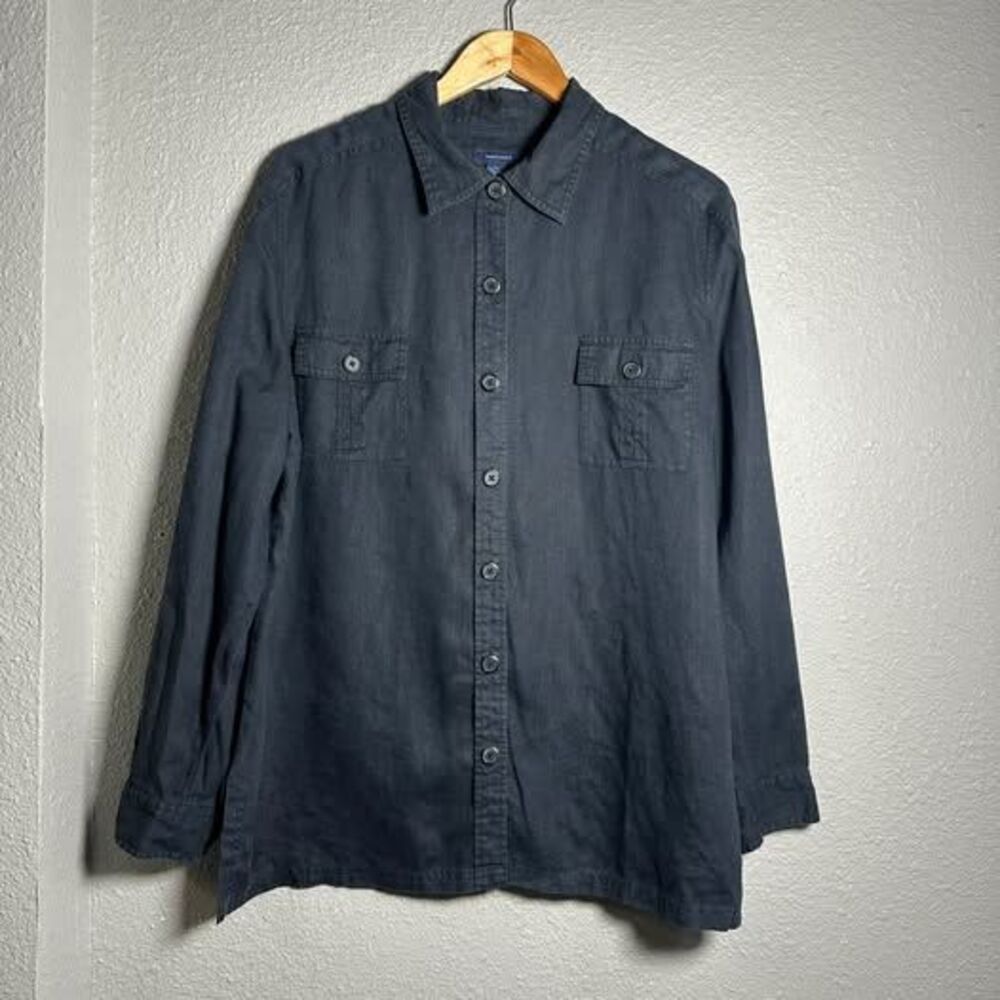 Westbound 100% Linen Long Sleeve Button Down Shirt XL
